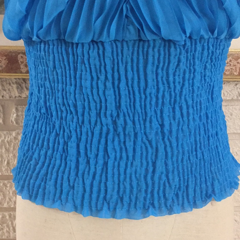 Voice Ruched Rosette Halter Style Top - Picture 7 of 9